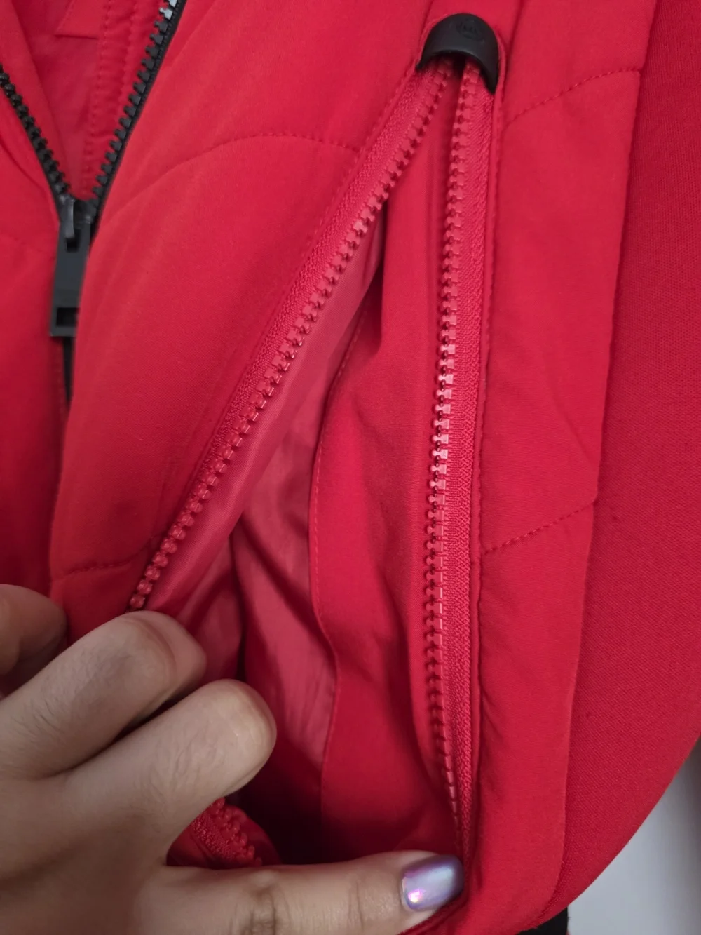 Michael Kors Red Puffer Jacket Belted Hooded M RRP $350 EUC
